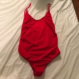 Cute red one piece bathing suit