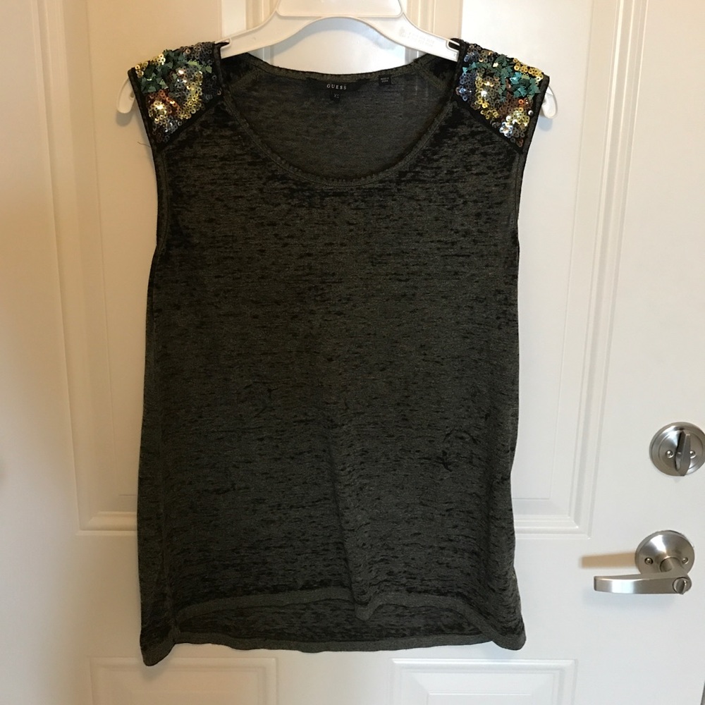 Guess XS green top