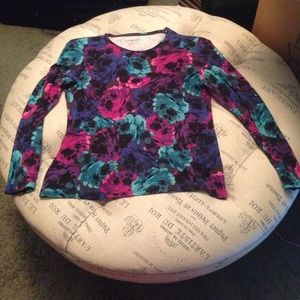 Croft & Barrow floral long sleeve tee size PS