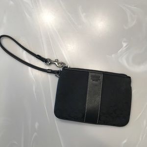 Coach black wristlet