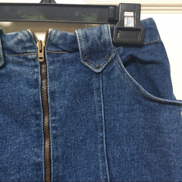 ⚡️HOST PICK⚡️VTG 80's Exposed Zipper Denim Skirt - Picture 3 of 4