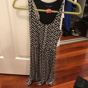 Black and white chevron dress