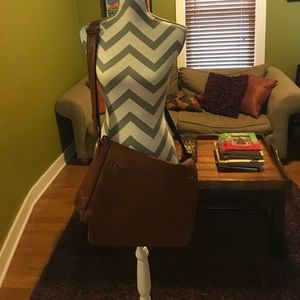 Brown leather computer bag!