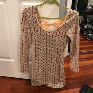 Pink and brown dress