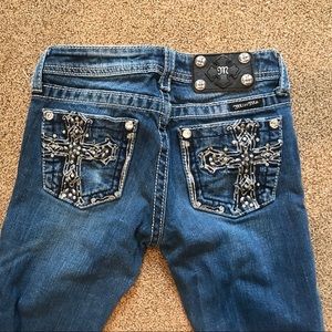 Girls Size 12 Darkwash MissMe Jeans Boot Cut