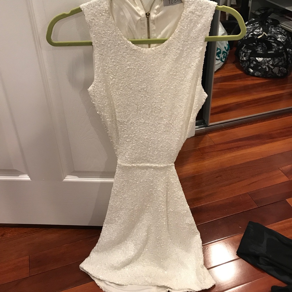 White sparkly dress