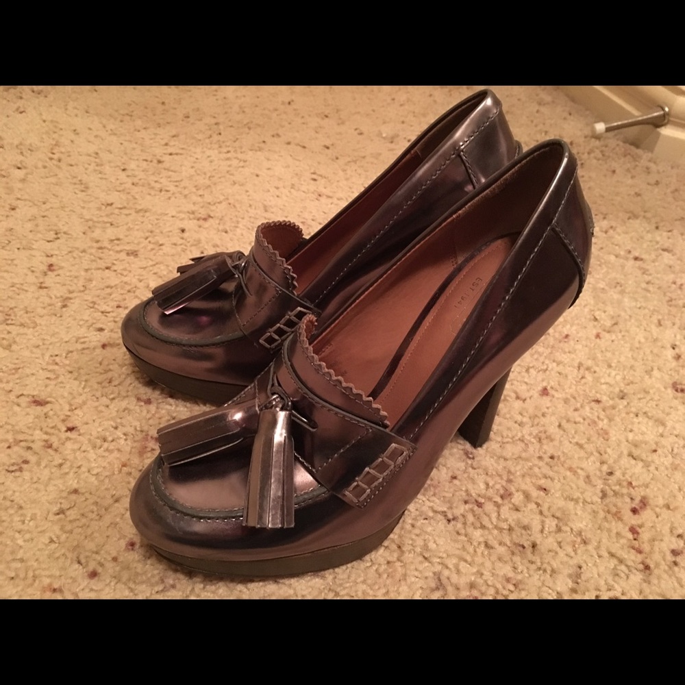 Coach heeled tasseled loafers