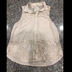 Button Up Sleeveless Shirt M