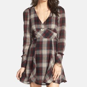 Free People Teen Spirit Mini Plaid Dress