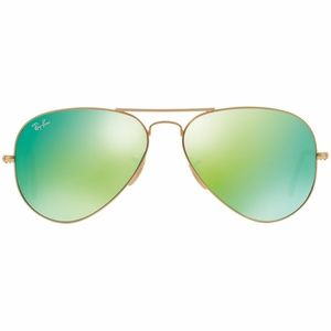 Ray Ban Green Mirrored Aviator Sunglasses