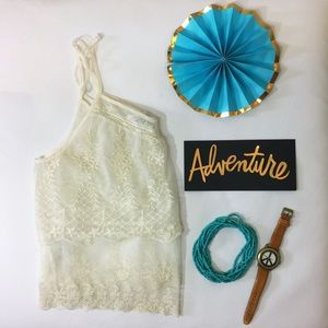 🌻🌻🌻| BOHO CHIC | Lace Embroidered Crop Top
