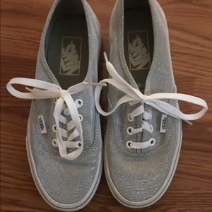 Vans silver glitter sneakers