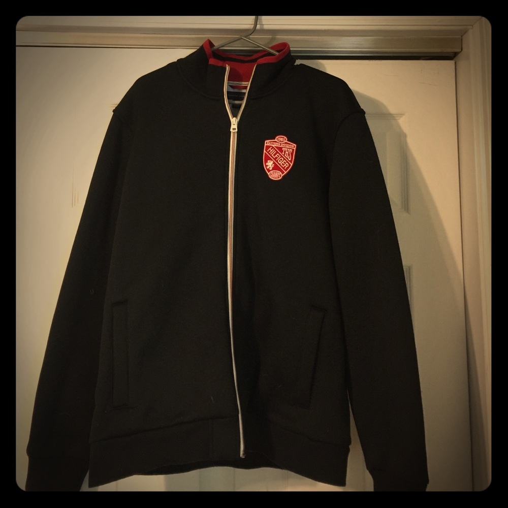 Men's Hilfiger black fleece zip up