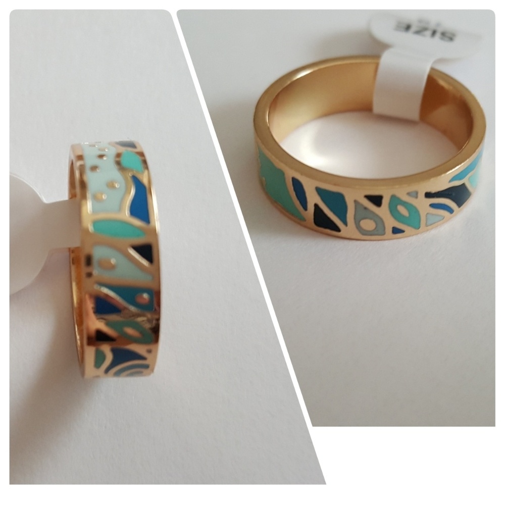 (LAST 1, SIZE 9) 5🌟 H.P💚4mm Wide RGP Enamel Ring - Picture 3 of 3