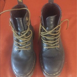 Black ankle doc Martens with gum soles