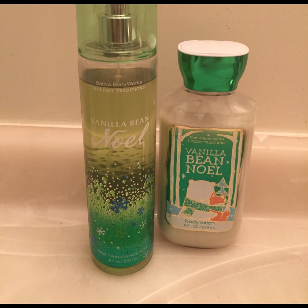 Vanilla bean body lotion and body spray