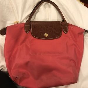 Pink longchamp bag