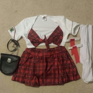 Tilted Kilt Girl FULL Uniform Costume