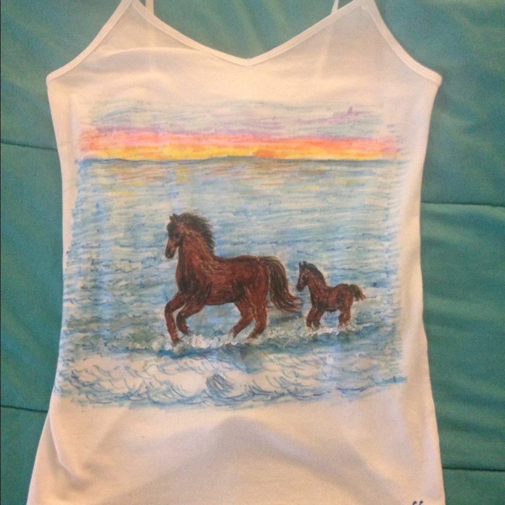 Ladies Horse Cami Tank Top