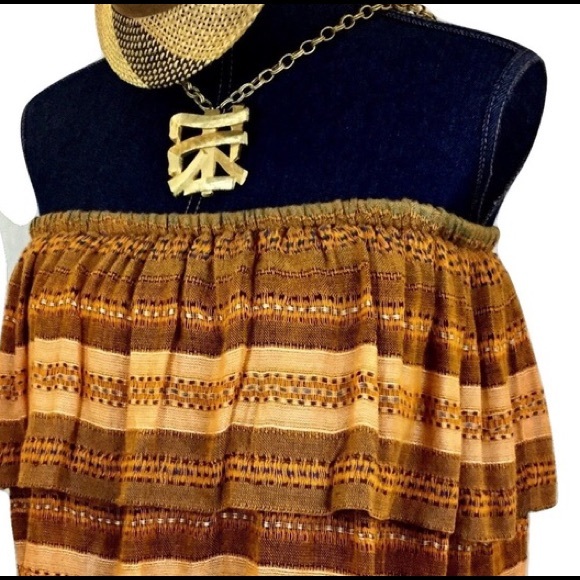 NEW FREE PEOPLE Medium Crop Tube Top Orange Stripe - Picture 8 of 8