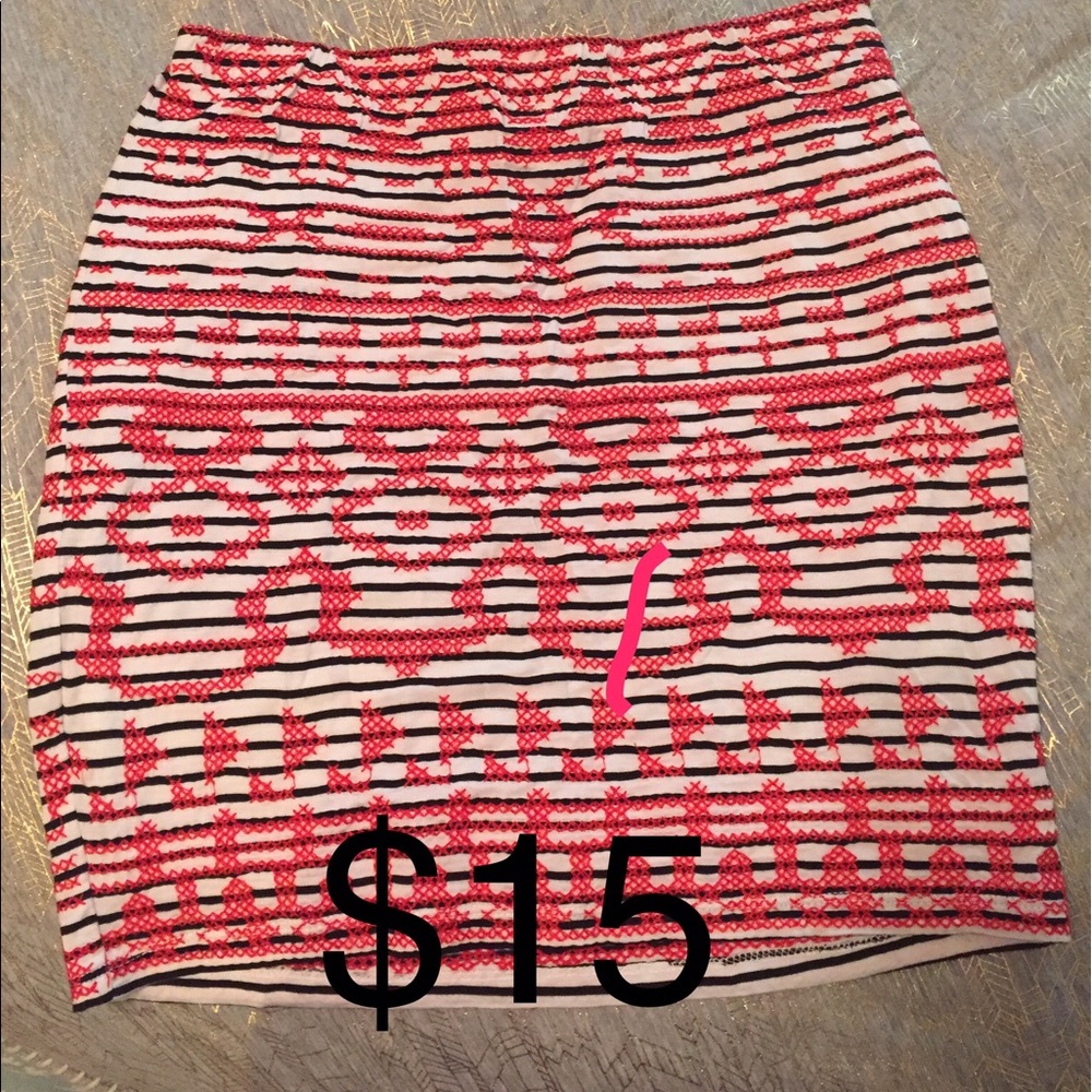 Red & black skirt