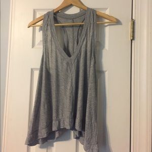 Gray V Neck Tank