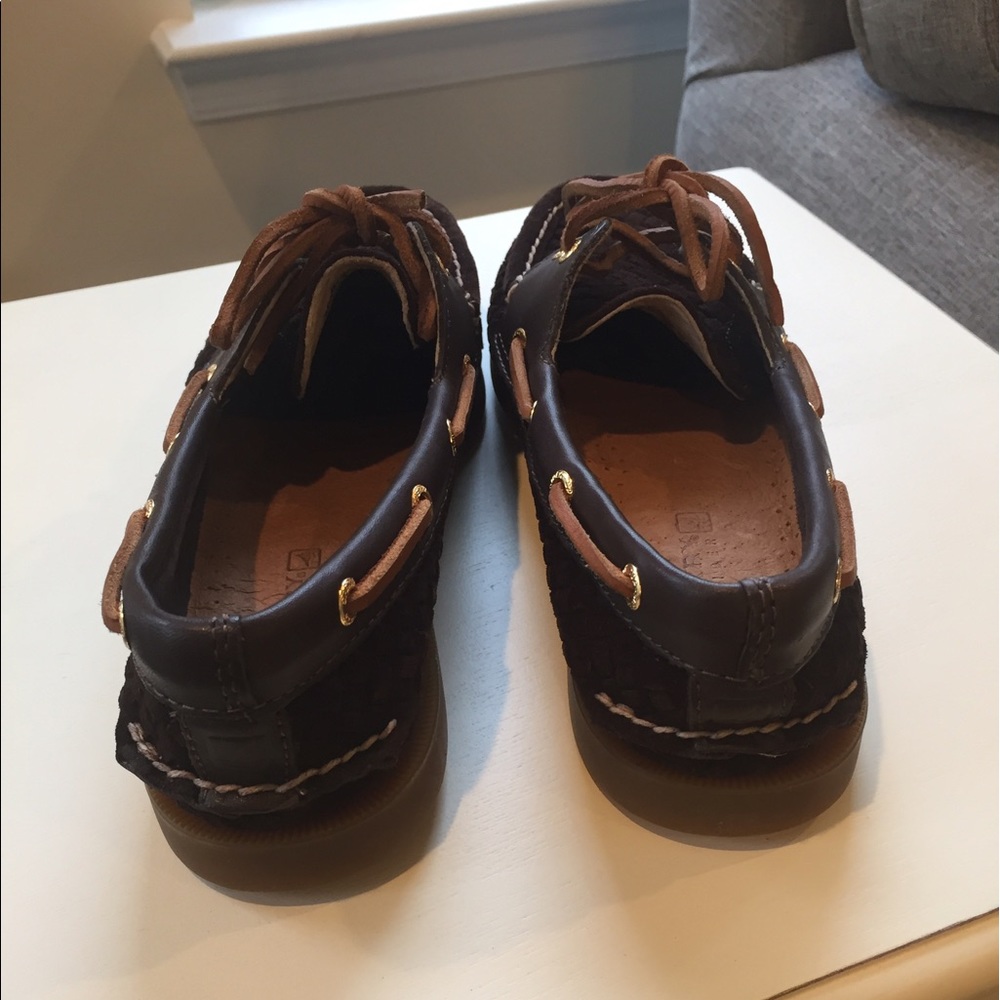 NEW Sperry Woven Suede boat shoe- Brown- Size 7.5 - Picture 3 of 4