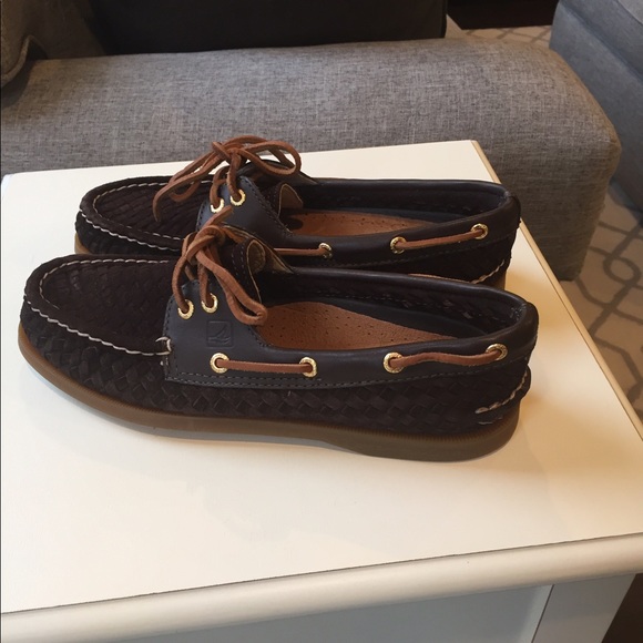 NEW Sperry Woven Suede boat shoe- Brown- Size 7.5 - Picture 4 of 4