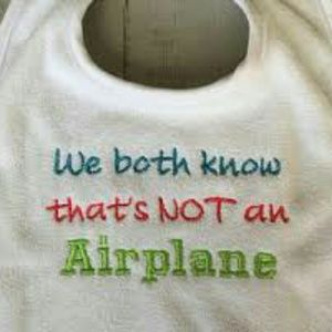 Airplane baby bib