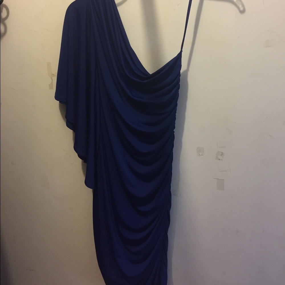 Blue one shouldered dress