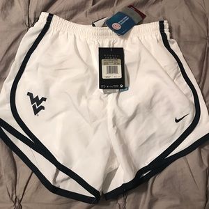 White WV Nike shorts NWT size xs