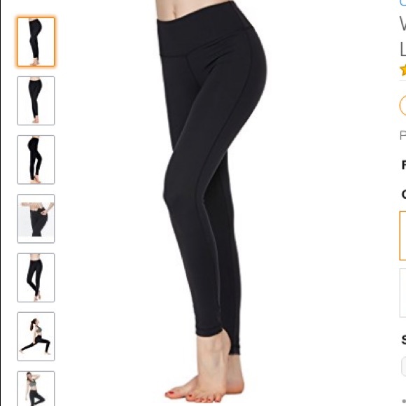 Black tummy control leggings - Picture 2 of 8