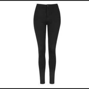 Topshop high-waist button up leggings