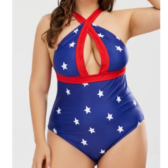 HOST PICK 6/6  Sexy Plunge 1 piece Plus size - Picture 2 of 4