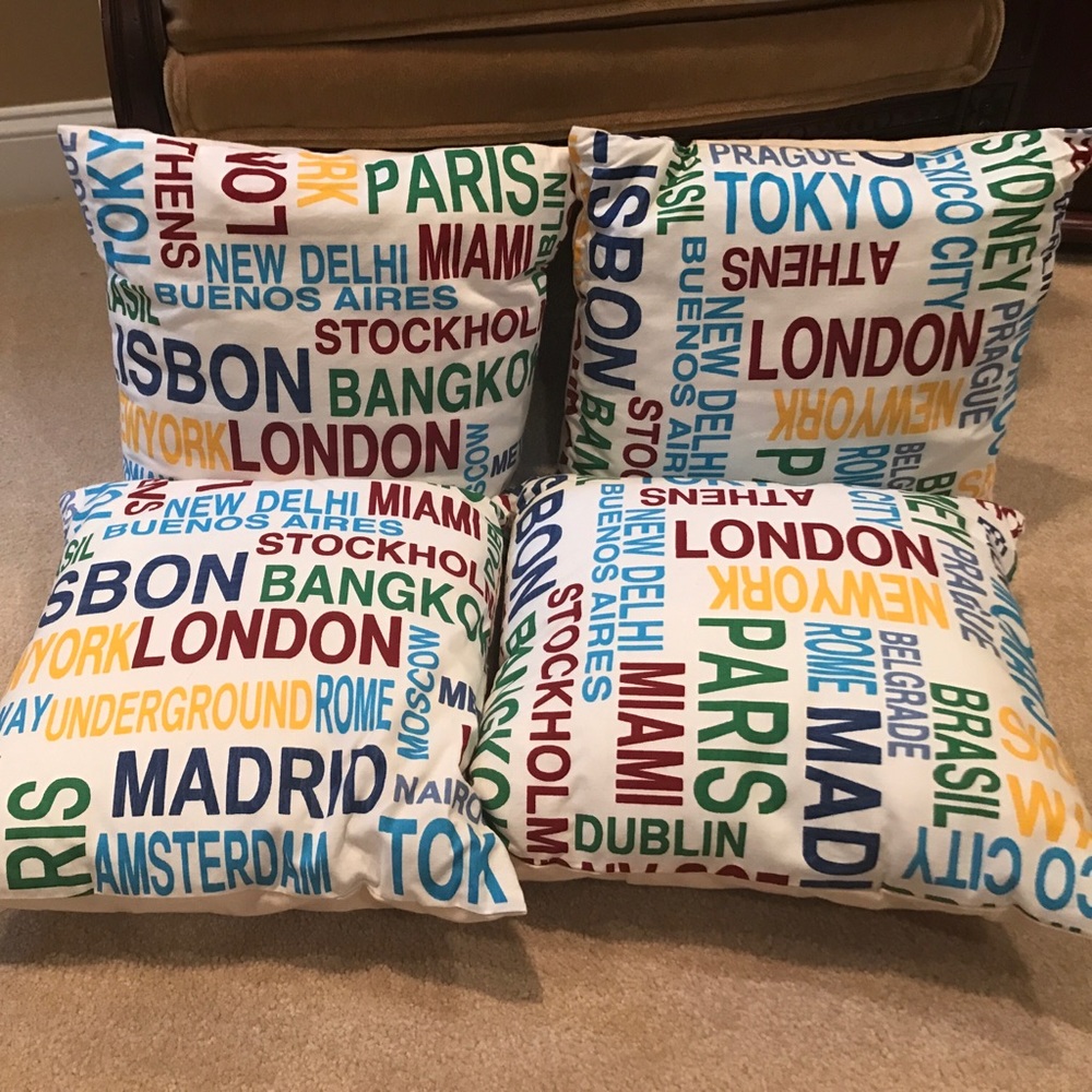 International World Cities Decorative Pillows