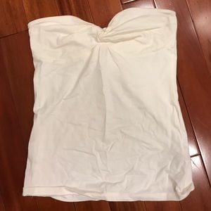 White strapless top