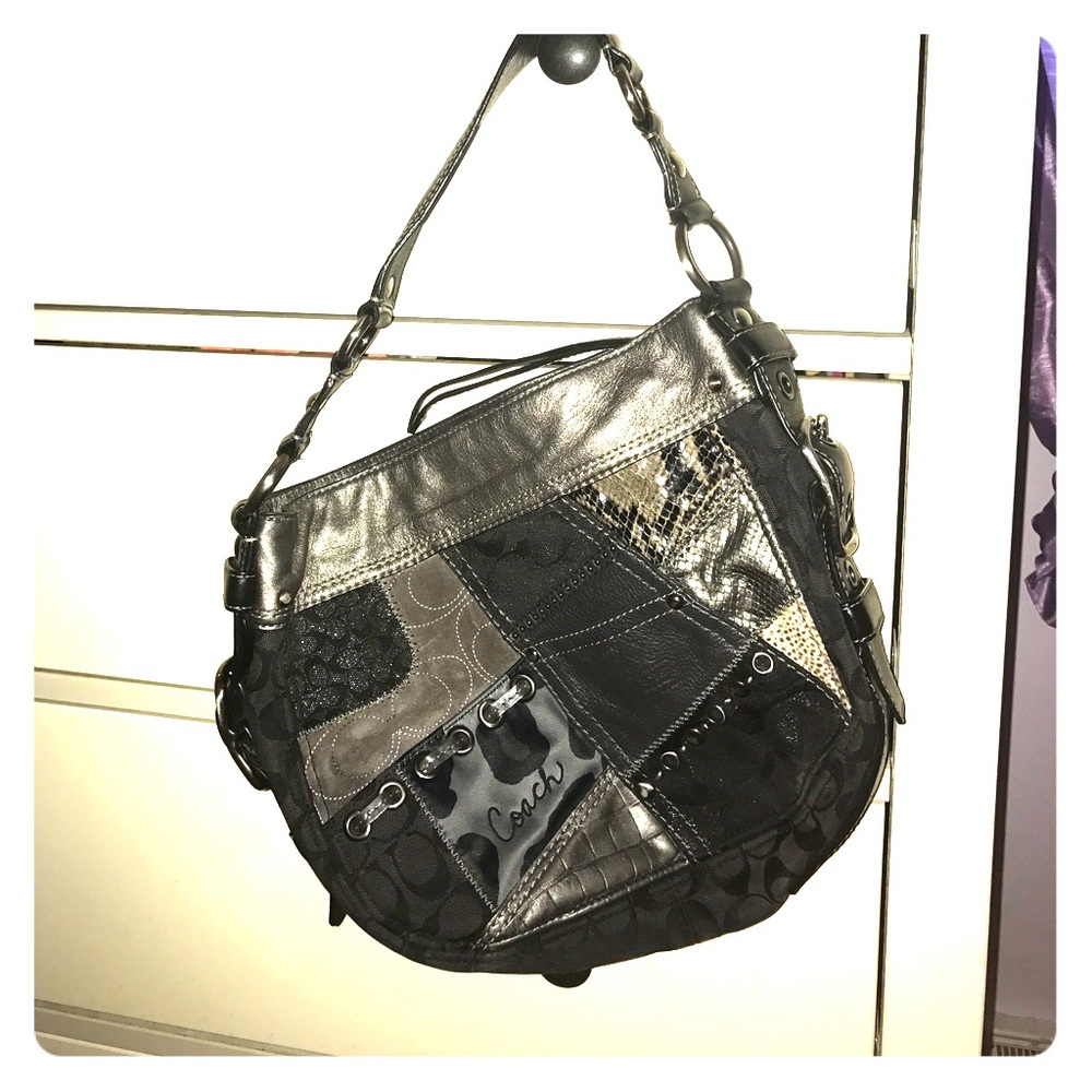 Gray and black cheetah/leopard/Snake bag