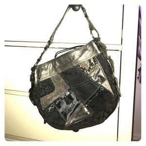 Gray and black cheetah/leopard/Snake bag