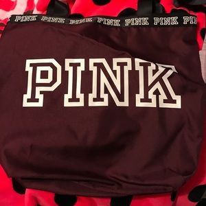 PINK burgundy tote with warm and cozy scent