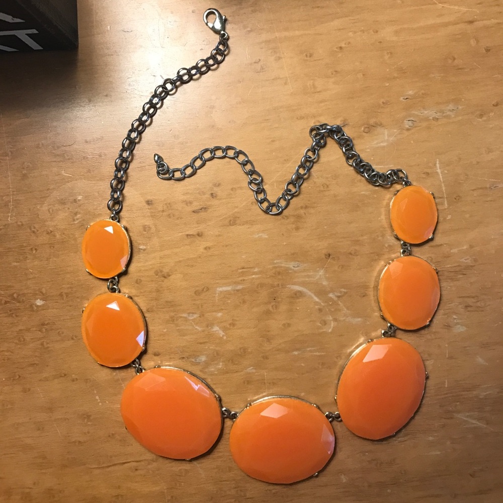 Fun Orange Statement Necklace