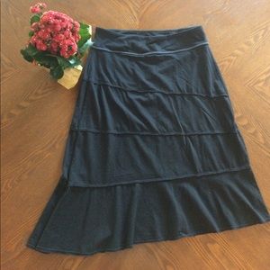 Athleta Tiered Asymmetrical Midi skirt
