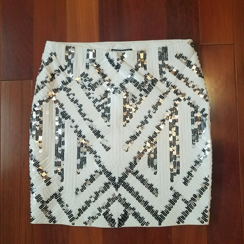 Express sequin mini skirt