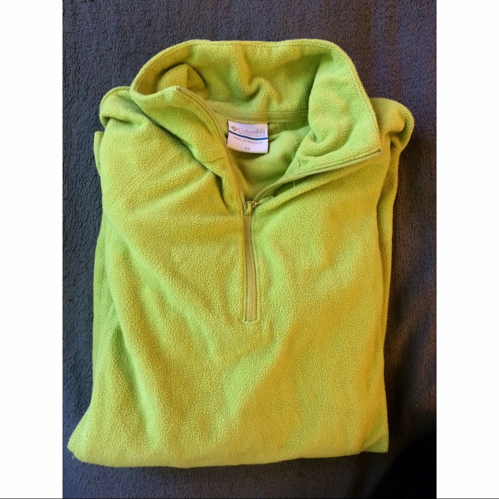 Lime Green Columbia Fleece Jacket