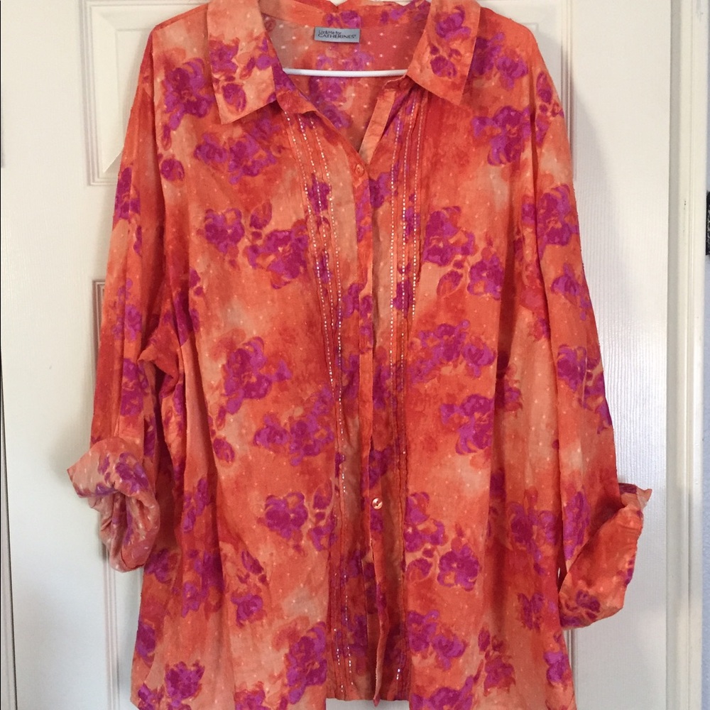 Button down floral blouse