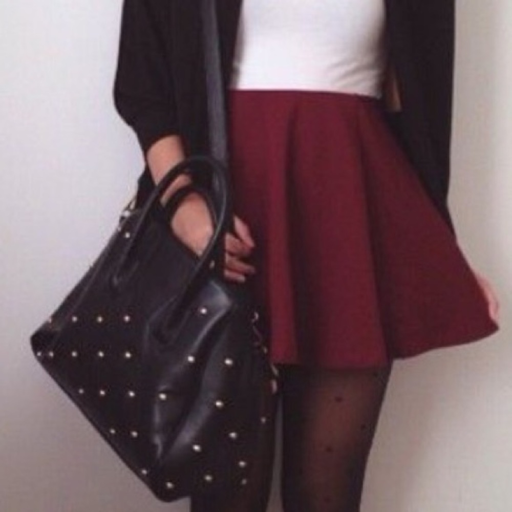 Maroon Skater Skirt