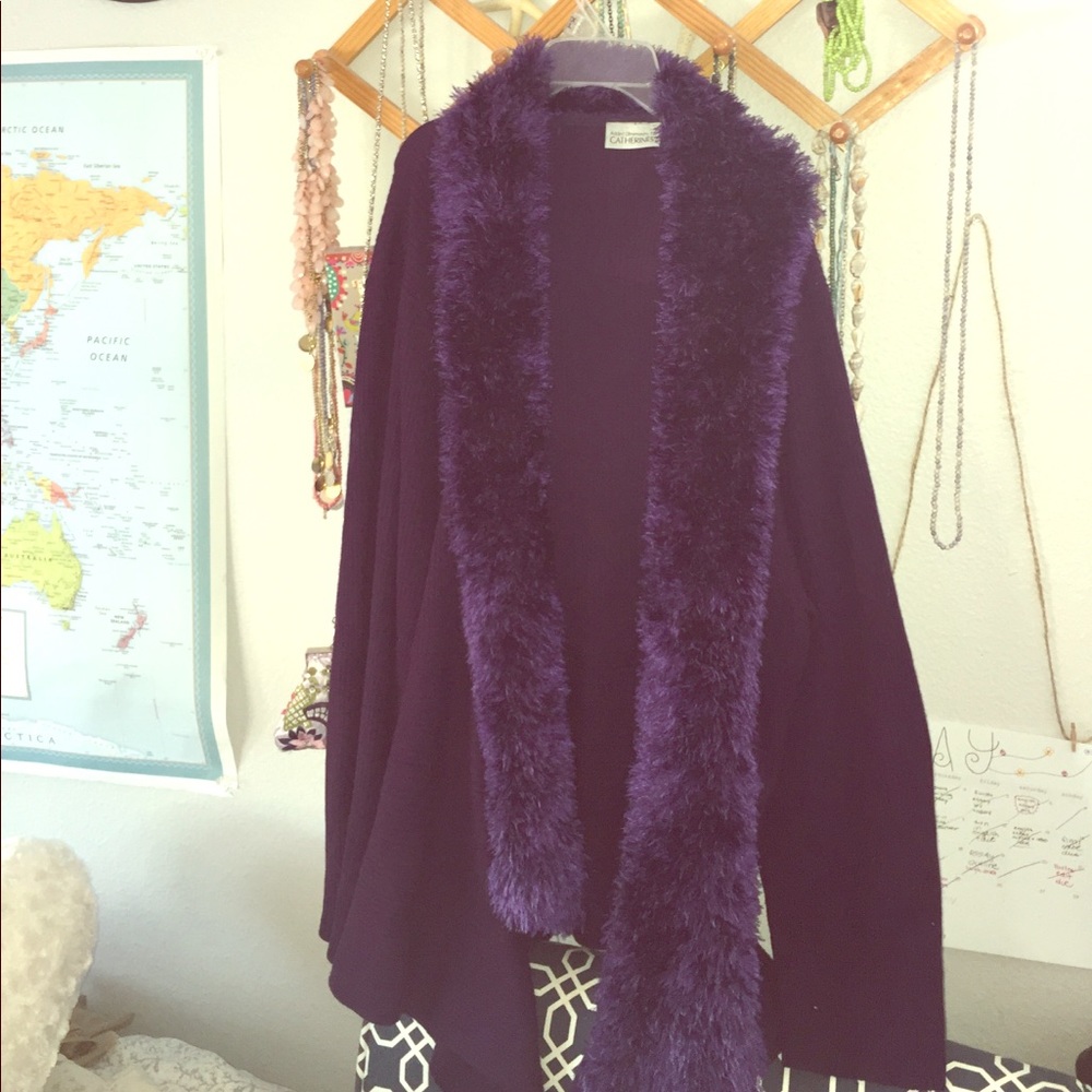 Purple fluffy sweater