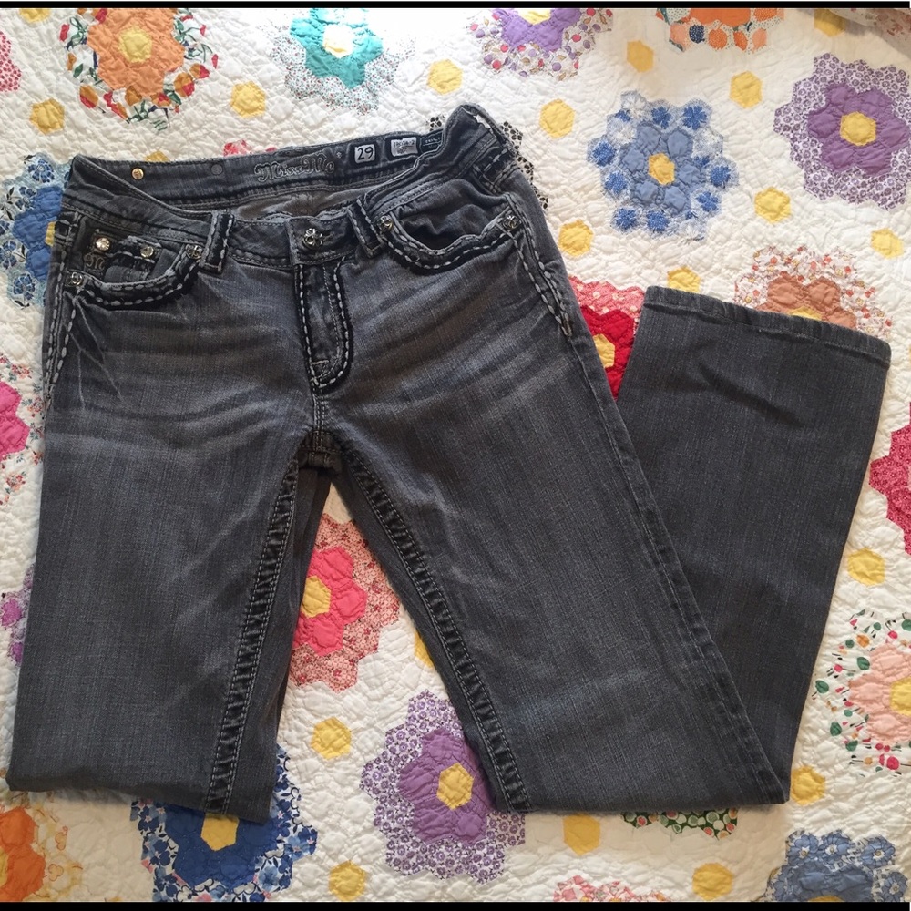 Gray Miss Me Jeans
