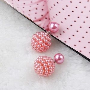 PINK DAINTY REVERSIBLE DOUBLE STUD EARRINGS