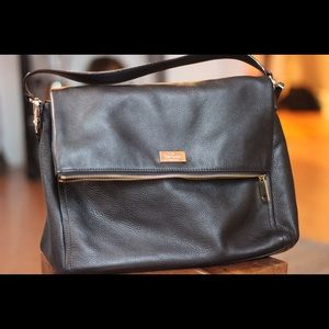 Large Kate Spade black leather bag.