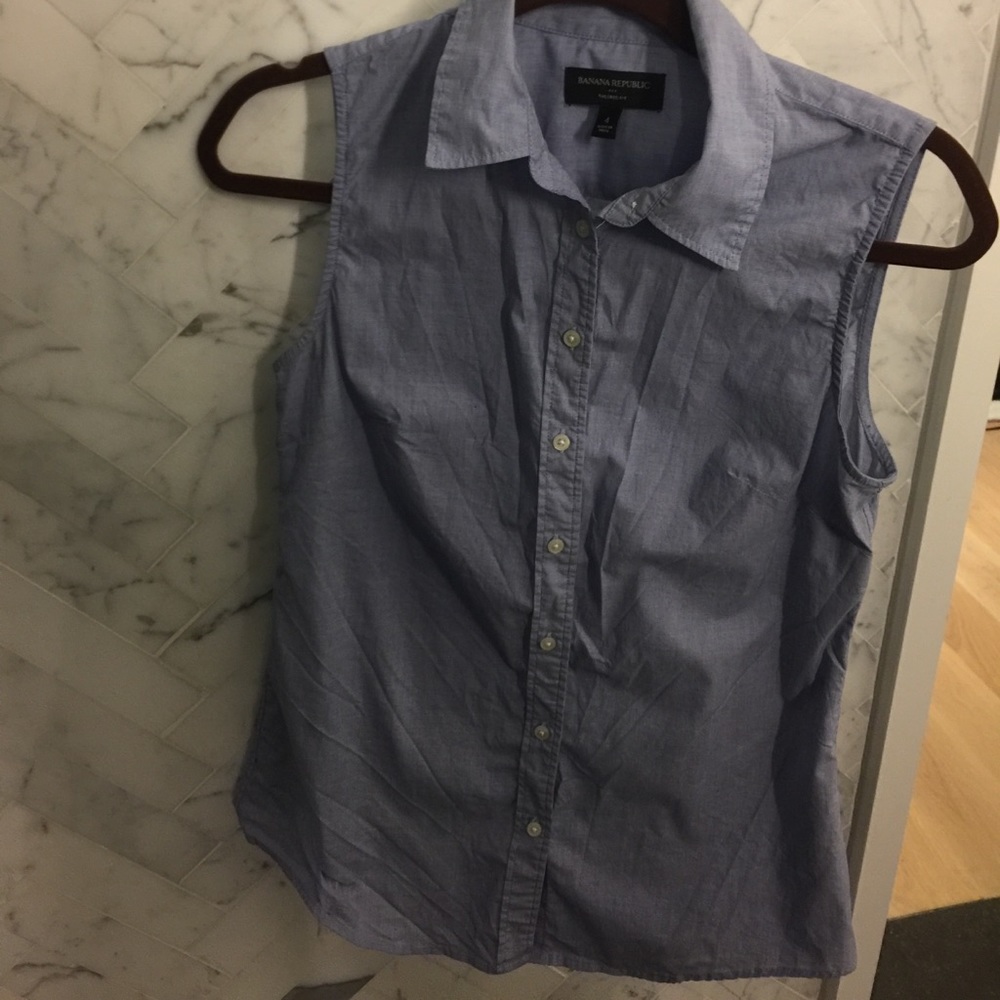New condition sleeveless tailor fit blouse!